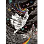 Ekart Renkli Hayaller Dünyası Ve Kız Art Mdf Poster 50 cm x 70 cm