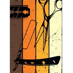 Ekart Ustura Makas Berber Modern Mdf Tablo 50 cm x 70 cm