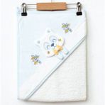 Eke Baby Ekebaby Panda Bebek Havlusu 80X80 cm 1417 - Mavi