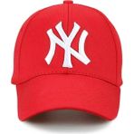 EKE TEKSTİL 2'li Beyzbol Ny New York Şapka - Standart - Kırmızı - Siyah