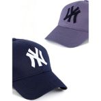 EKE TEKSTİL Unisex 2'li Set Lacivert ve Gri Ny New York Beyzbol Şapka - Standart - Lacivert - Gri