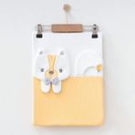 Ekebaby Skunk Lüx Penye Bebek Battaniye 85X90 cm 3002 - Beyaz - Turuncu - 85 x 90 cm
