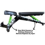 Eken's Desıgn Green Line Bench Press Ağırlık Sehpası - 135X30X40 - Renkli
