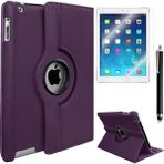 ekılıf - Apple iPad 2 3 4 - Tablet Kılıfı 360 full Korumalı Yatay Dikey Dönebilen Standlı Kılıf - Mor - T4901