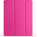 ekılıf - Apple iPad Pro 12.9 2020 (4.Nesil) - Tablet Kılıfı Smart Cover Kalem Bölmeli Standlı 1-1 Kılıf - Pembe Koyu - T32982