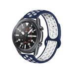 Ekılıf Huawei GT2 KRD-02 46 mm 22 mm Mavi Beyaz Uyumlu Silikon Kordon