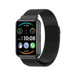 Ekılıf Huawei Watch Fit 2 KRD-01 Siyah Uyumlu Metal Kordon