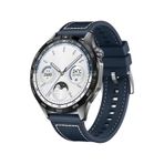 Ekılıf Huawei Watch GT3 KRD-102 46 mm 22 mm Mavi Uyumlu Silikon Kordon