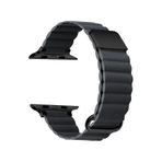 Ekılıf IOS Watch 7 KRD-78 Koyu Gri 41 mm Uyumlu Pu Deri Strap Kayış Kordon