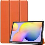 ekılıf - Samsung Galaxy Tab S7 FE LTE (T737-T736-T733-T730) - Tablet Kılıfı Smart Cover Standlı 1-1 Kılıf - Turuncu - T18019