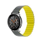 Ekılıf Samsung Gear S2 KRD-52 Gri Sarı Uyumlu Kayış Kordon