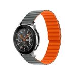 Ekılıf Samsung Gear S2 KRD-52 Gri Turuncu Uyumlu Kayış Kordon