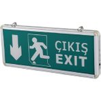 Ekim Aydınlatma Cata Exıt Acil Çıkış Aşağı Armatür CT-9167 - Yeşil - Beyaz