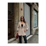 Ekim Store Düğmeli Leopar Astarlı Blazer Ceket