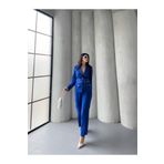 Ekim Store Gold Düğmeli Çift Kemerli İkili Blazer Takım