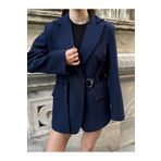 Ekim Store Kadın Kemer Detaylı Oversize Blazer Ceket