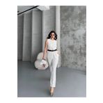 Ekim Store Kemerli Bağlamalı Ikili Blazer Yelekli Pantolon Takım