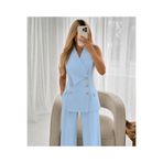 Ekim Store Kruvaze Yaka Gold Düğmeli Yelek Pantolon Blazer Takım