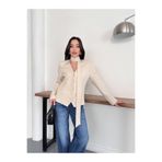 Ekim Store Şallı V Yaka Blazer Ceket