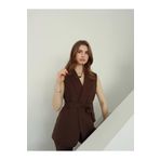 Ekim Store Yelekli Kuşaklı İkili Blazer Takım