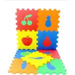 Ekim Toys 9 Parça Büyük Meyve Desenli Eva Oyun Karosu Yer Matı Yapboz Puzzle - Çok Renkli - 33 x 33 cm