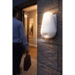 Ekin Sensörlü Duvar Aplik E27 Duylu Su Geçirmez Duvar Armatürü - Beyaz LED Ampul Hediyeli