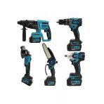 EKİNLER Akülü Süper 5li Set Makina 88vf 5ah 125mm Avuç Taşlama + Sds Plus Kırıcı Delici Hilti.........