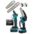 Ekinler El Aletleri Germany 2 Li Set 18V 1.5 Ah Çift Akülü Çelik Şanzıman Şarjlı Dal Budama Makası & Testeresi