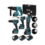 Ekinler El Aletleri Profesyonel Brushless 4'Lü Set 2-26 Şarjlı Hilti-Şarjlı Taşlama-13Mm Şarjlı Darbeli Matkap
