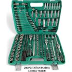 Ekinler Tam Profesiyonel 72 Diş Eğik Cırcır 216 Parça Lokma Takımı Oto Tamirci Tam Set