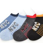 Ekinoks 4'lü Nyc Hector Desenli Erkek Çocuk Patik Çorap