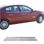 Ekinoks R. Megane 2 Sedan Krom Cam Çıtası (4parça) 2004-2010 Arası P.çelik
