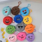 Ekinoksen 1 Adet Peluş Karışık Renkli Emojili Bozuk Para Cüzdanı - 147-Renkli