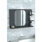 Ekinokshome AYNA, BANYO AYNASI, RAFLI HOL, KORİDOR, DUVAR,SALON,WC,OFİS,YATAK ODASI 60x45 CM AYNA-GRİ