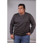 ekis collection Büyük Beden Bordo Sıfır Yaka Sweatshirt