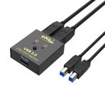 eKL USB 3.0 Anahtar Seçici 2 Bilgisayar Paylaşım 1 USB Çevresel Fare Klavye Yazıcı Tarayıcı 2 Paket USB A'dan B'ye Kablolar