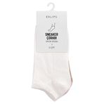 Eklips 3'lü Unisex Sneaker Çorap Beyaz Bej Pembe