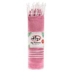 Eklips Çizgili Pembe DU006 Peştemal