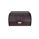 Ekmek Kutusu,Ceviz Renk Ahşap Ekmeklik, Kapaklı Ahşap Ekmek Saklama Dolabı,Bread Box (Kahverengi)