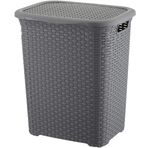 Eko 45 lt Gri Rattan Kirli Çamaşır Sepeti