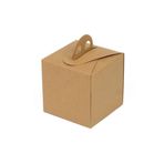 Eko Ambalaj Kare Kraft Saplı Mono Turta Kutusu 12x12x12 cm 100 Adet