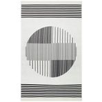 Eko Halı Arya AR 25 White Black Yıkanabilir Çift Taraflı Modern Desenli Dokuma Kilim