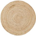 Eko Halı Juno Ech 01 R Natural El Dokuma Natural Doğal Jüt Hasır Halı - 120 x 120 cm - Naturel