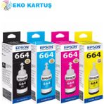 Eko Kartuş Epson Ecotank L486 (T664) Takımt Muadil Mürekkep - Renkli