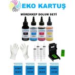 Eko Kartuş Hp 301/HP 302/HP 304/HP 300 Kartuş Uyumlu Dolum Seti - Renkli
