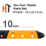 Eko Oval Hız Kesici, Plastik Kasis Seti 33X30X4 cm 10 Metre