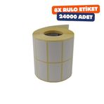 Eko Termal Rulo Etiket, 50mm x 30mm 24000 Adet 8 Rulo Yan Yana 2li Sarılmış Rulolar 40mm Kuka Çapı Barkod yazıcılar ile uyumludur, Ribon kullanmadan yazdırılabilir