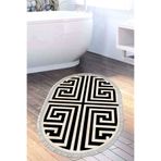 Eko Trend Dijital Banyo Paspası Yıkanabilir Kaymaz Taban 658m Oval Modern 658M-Trend-Banyo-Oval, Siyah, 80 x 120