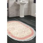 Eko Trend Djt Banyo Paspası Yıkanabilir Kaymaz Taban 1376 Oval Klasik 1376-Trend-Banyo-Oval, Koyu Pembe, 80 x 120