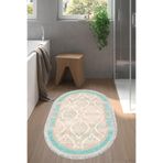 Eko Trend Djt Banyo Paspası Yıkanabilir Kaymaz Taban 1376 Oval Klasik 1376-Trend-Banyo-Oval, Turkuaz, 80 x 120